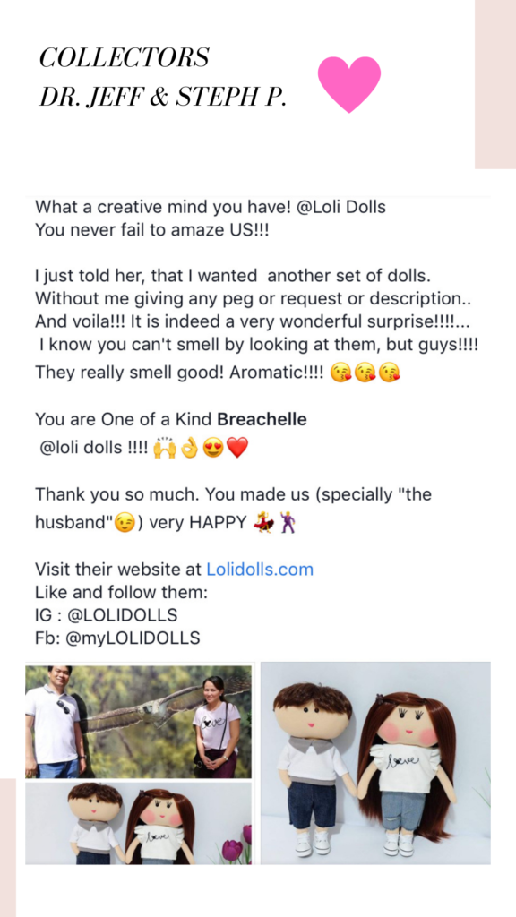 Steph and Jeff doll collectors